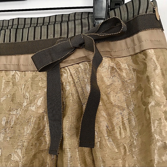 Philosophy Di Alberta Ferretti Gold Brocade Skirt - Picture 3 of 9